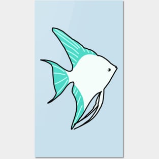 Platinum Angelfish Posters and Art